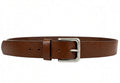 Lexora Genuine Leather Belt – Classic Brown with Silver Buckle | Sizes 40–50 | Premium Adjustable Men’s Belt