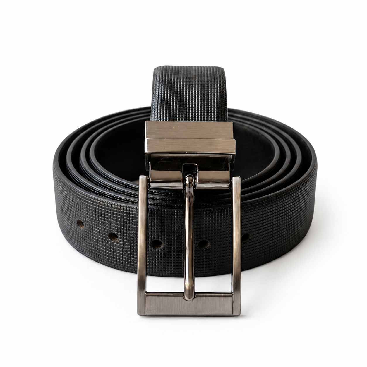 Lexora Premium Reversible Leather Belt - Black