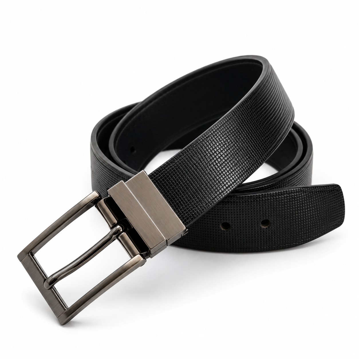 Lexora Premium Reversible Leather Belt - Black