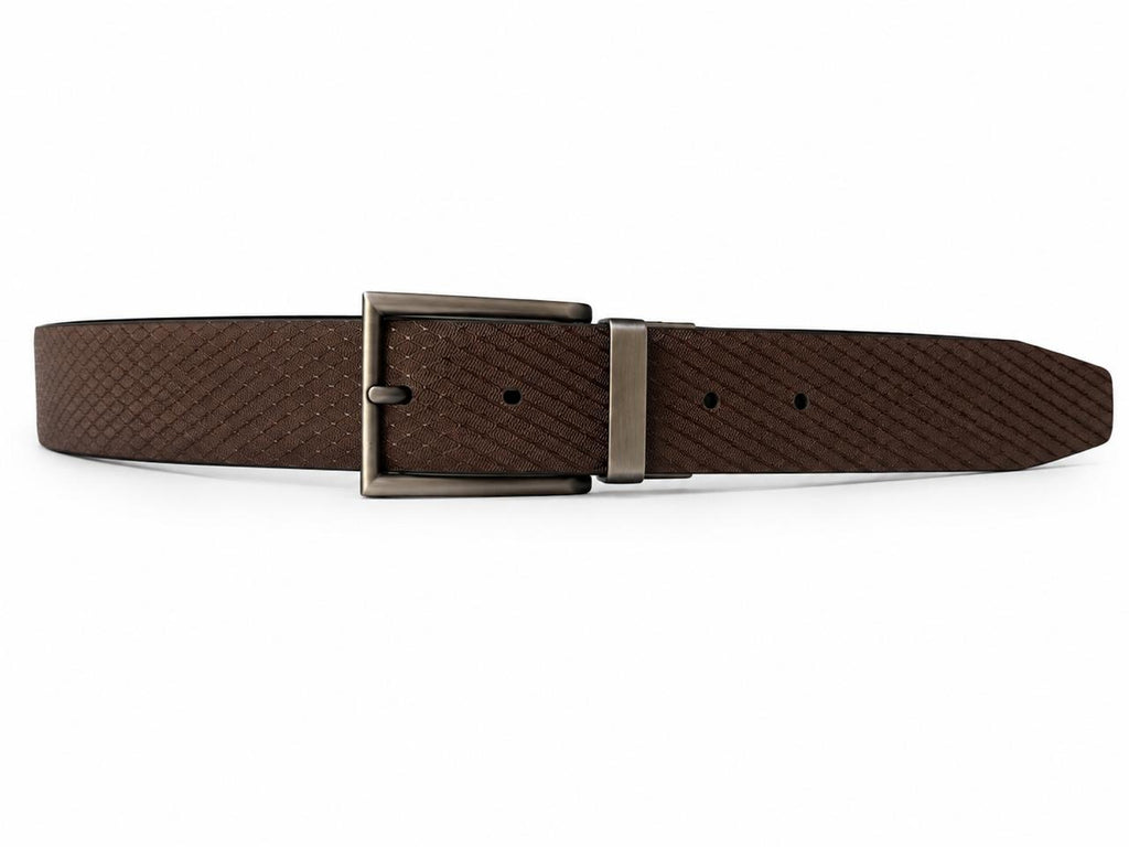 LEXORA Reversible Leather Belt – Brown